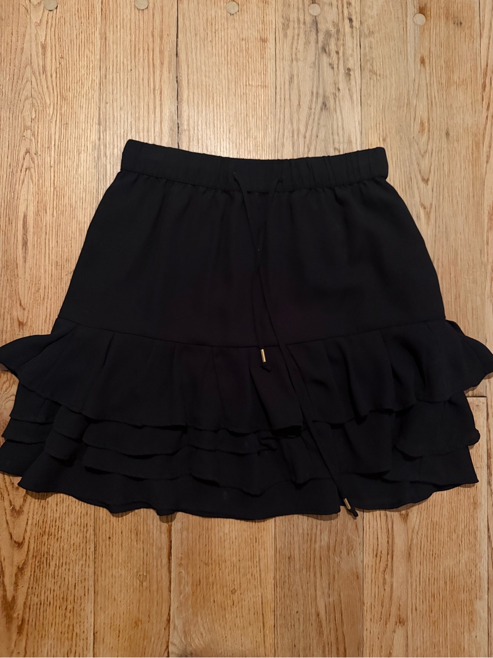Banana Republic Black Tiered Ruffle Mini Skirt